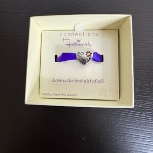 Connections from Hallmark stainless steel bead charm. New.